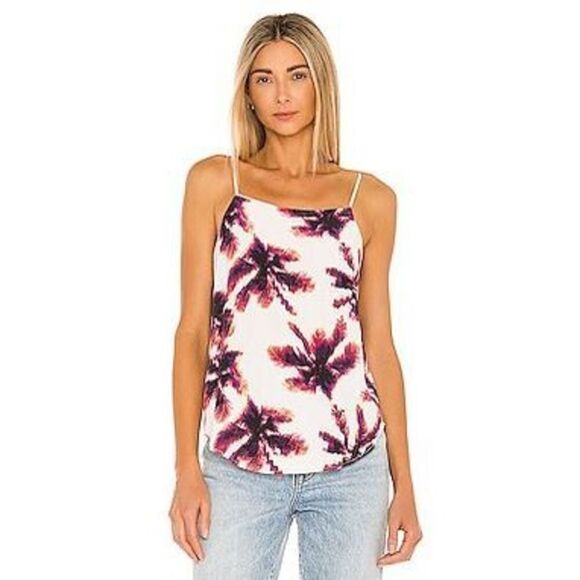 EQUIPMENT New w Tags ! Medium Cami White Multicolor Silk Top Sleeveless - Picture 1 of 13